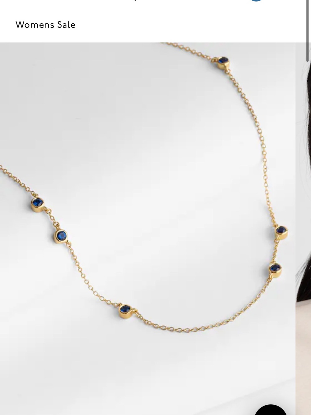 Sold out: Madewell Demi-Fine Sapphire Station Necklace
